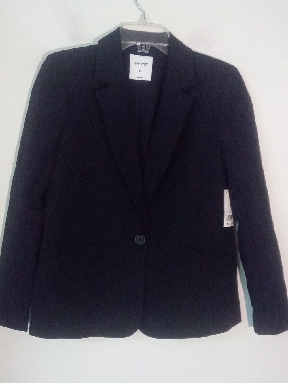 * Nine West Black Single-Button Blazer PS Petite Small NWT $54.99